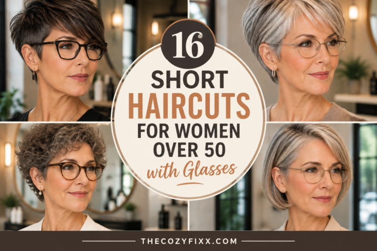 16 Short Haircuts for Women Over 50 with Glasses