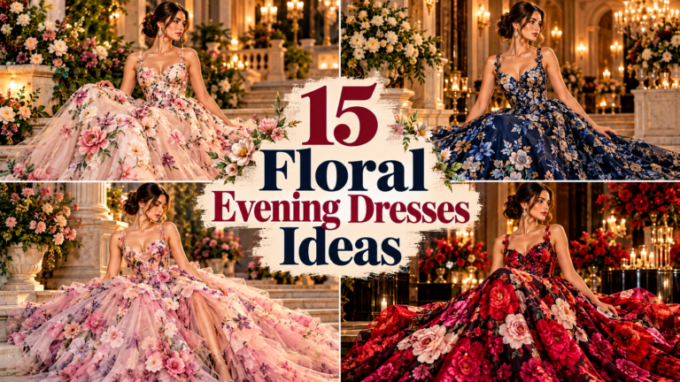 15 floral evening dresses ideas