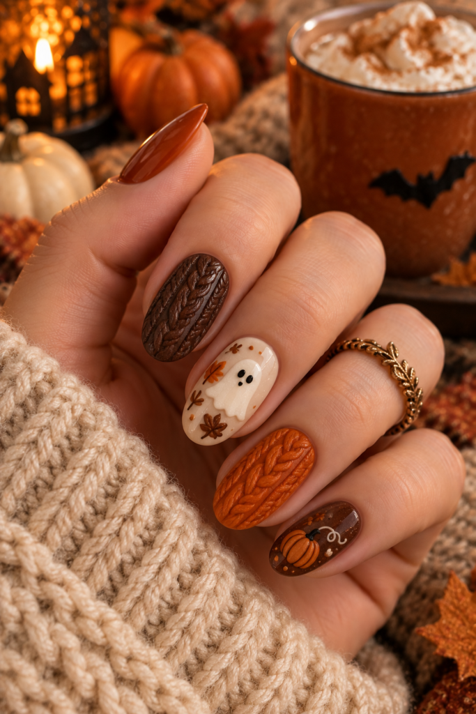 Cozy Autumn Nail Art Still Life
