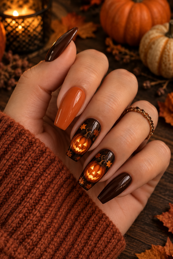 spook tacular halloween nail designs