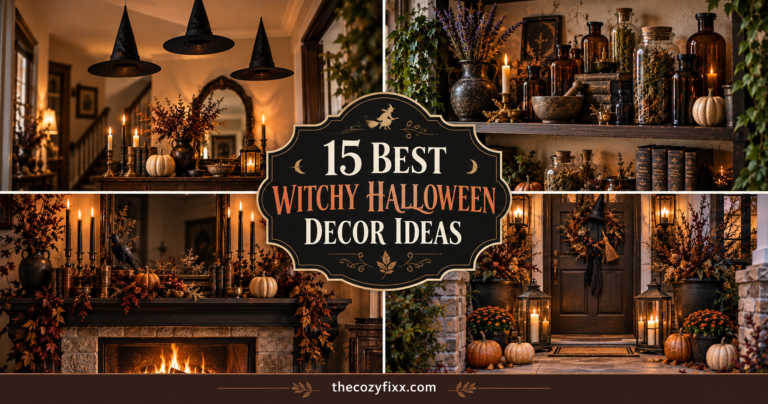 Witchy Halloween Decor Collage