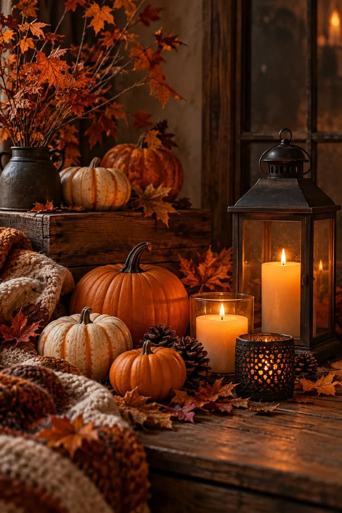 Cosy-Autumn-Pumpkin-Candlelight-Still-Life