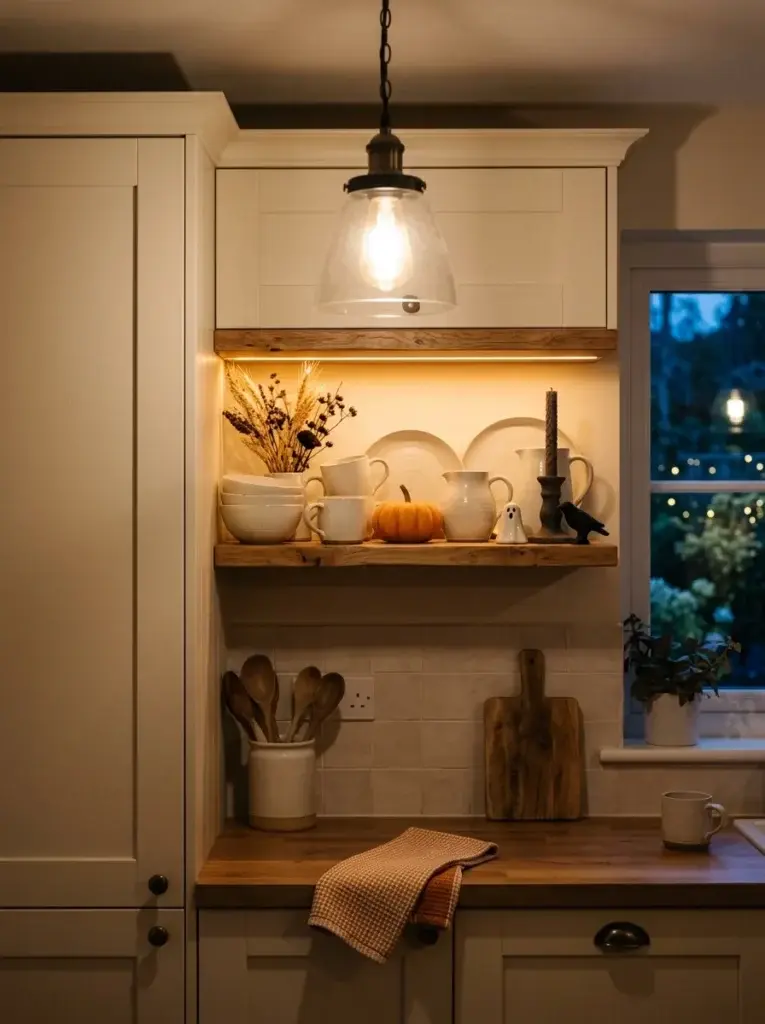 Create a Softly Spooky Glow Around Kitchen Lighting