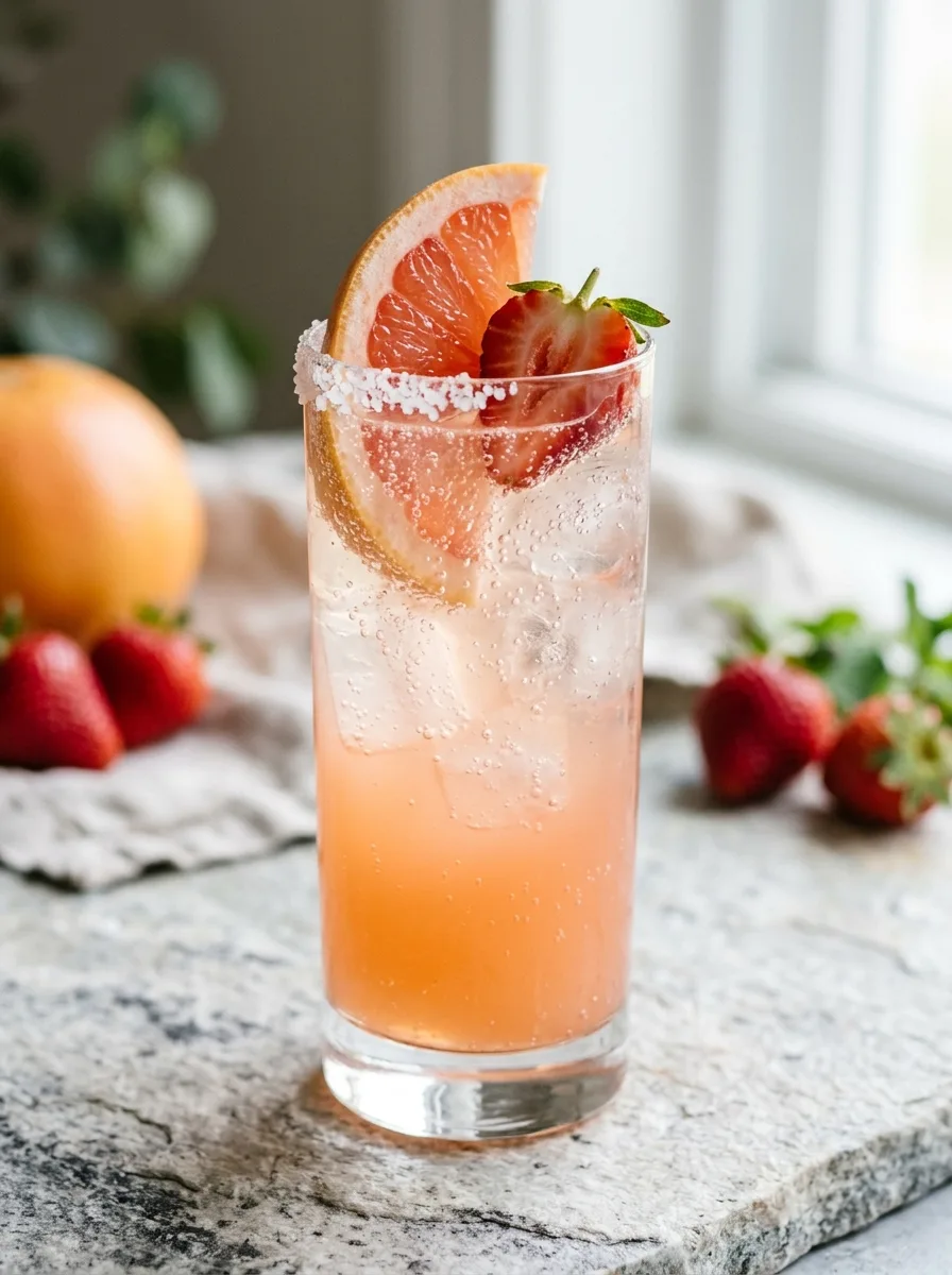 Strawberry-Grapefruit Spooky Paloma